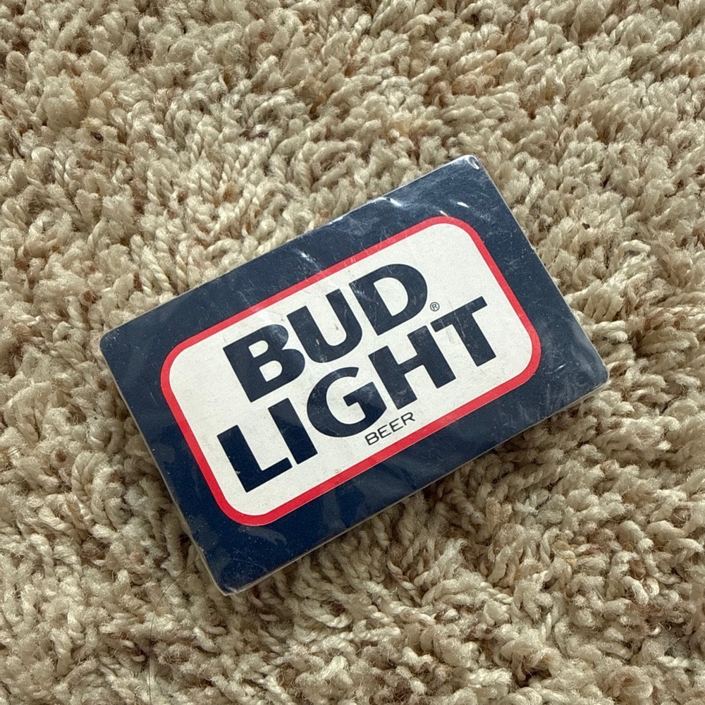 Vintage Bud Light Beer Playing Cards Stardust Plastic Coated New Sealed USA